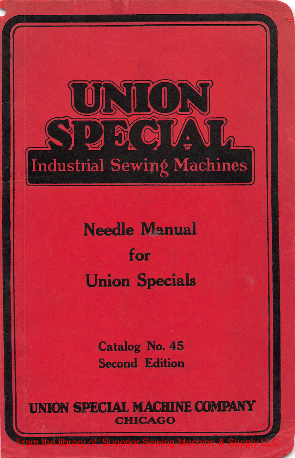 Union Special Needle User Manual