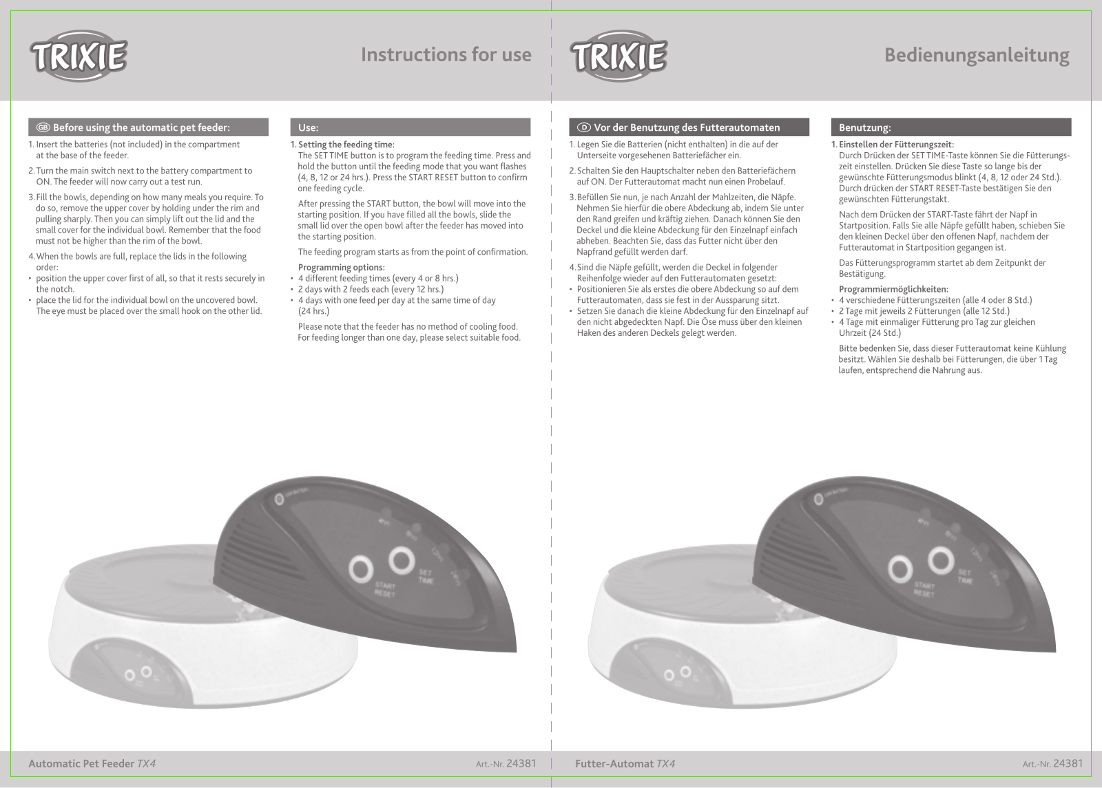 Trixie TX4 User Manual