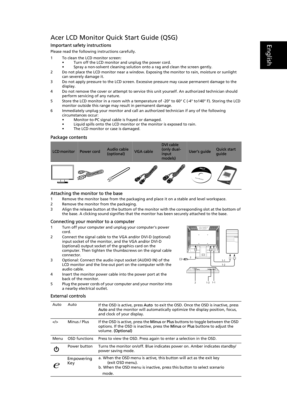 Acer V193WV User Manual