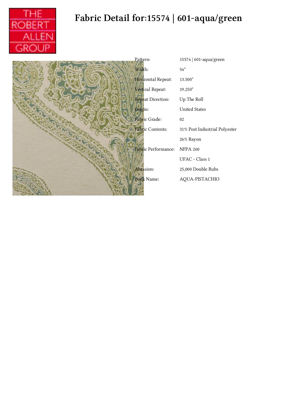 Duralee CRAL5780 Specifications - ManualMachine.com