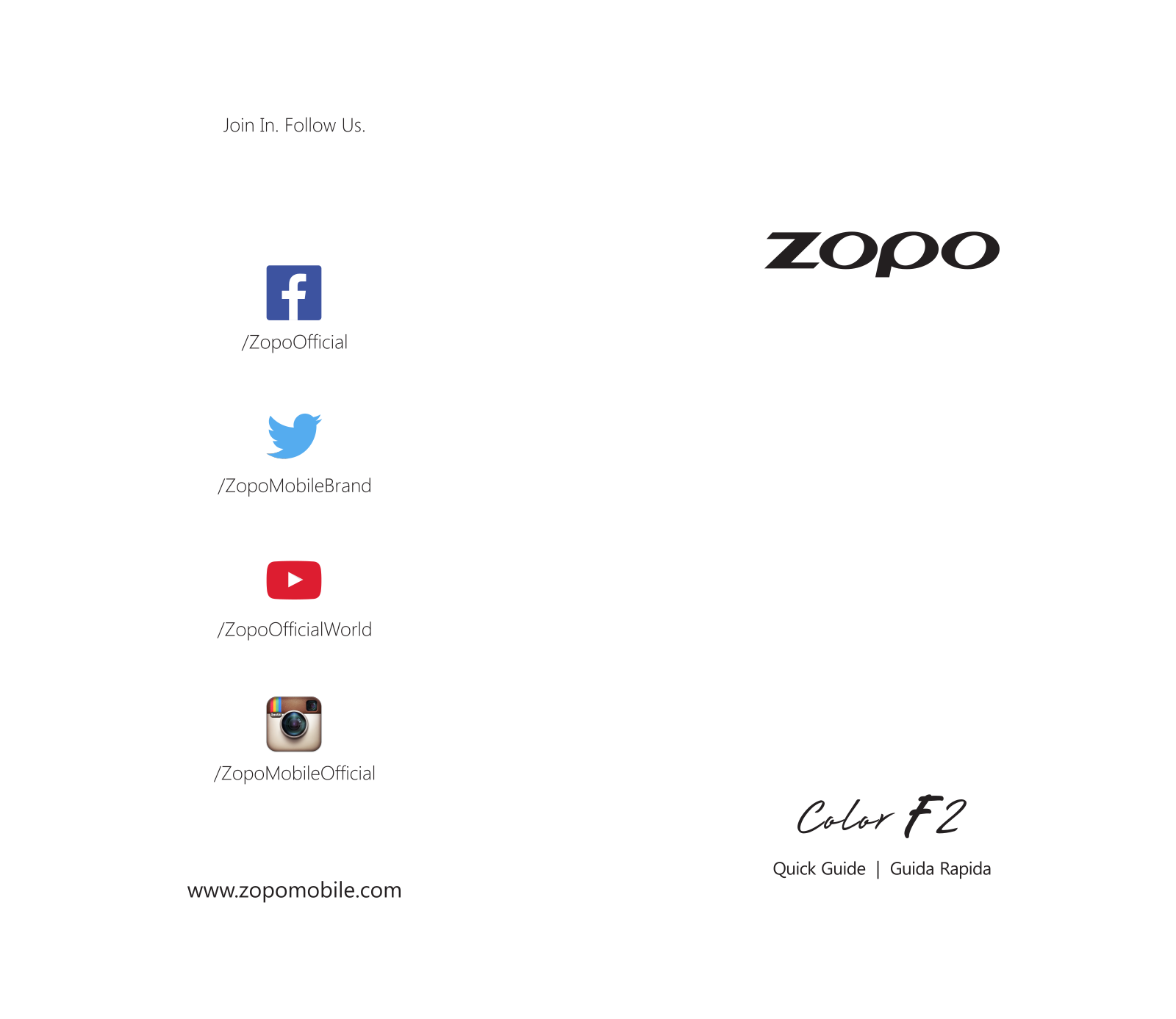 Zopo Color F2 Instruction Manual