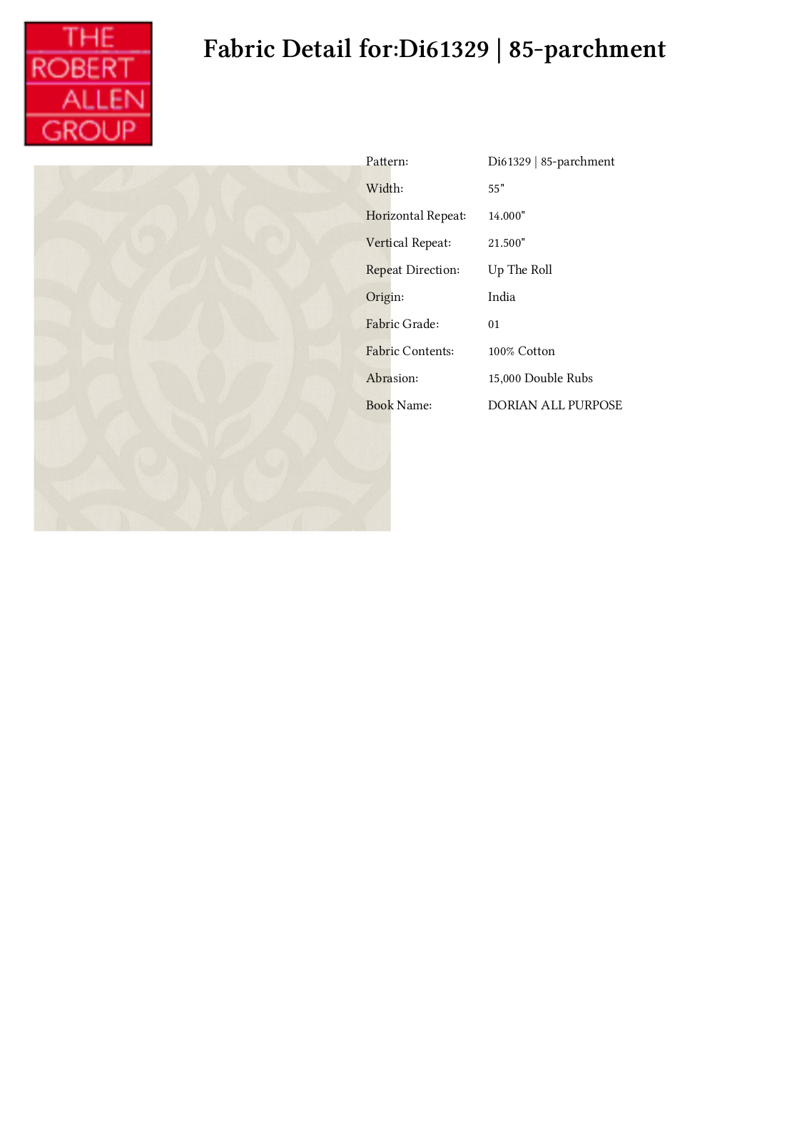 Duralee CRAL6955 Specifications - ManualMachine.com