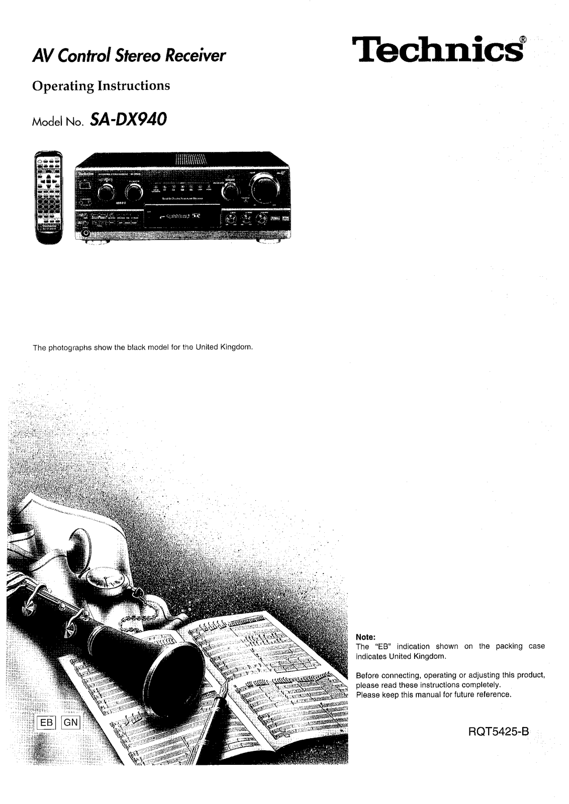 Panasonic SA-DX940 User Manual