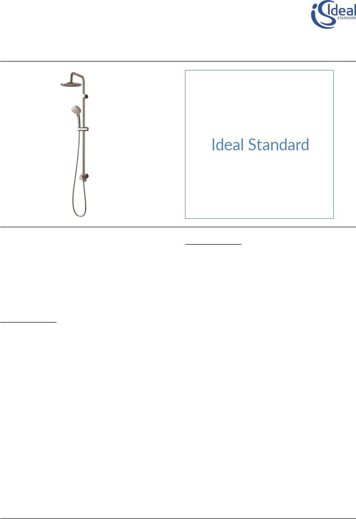 Ideal Standard A5691 User guide