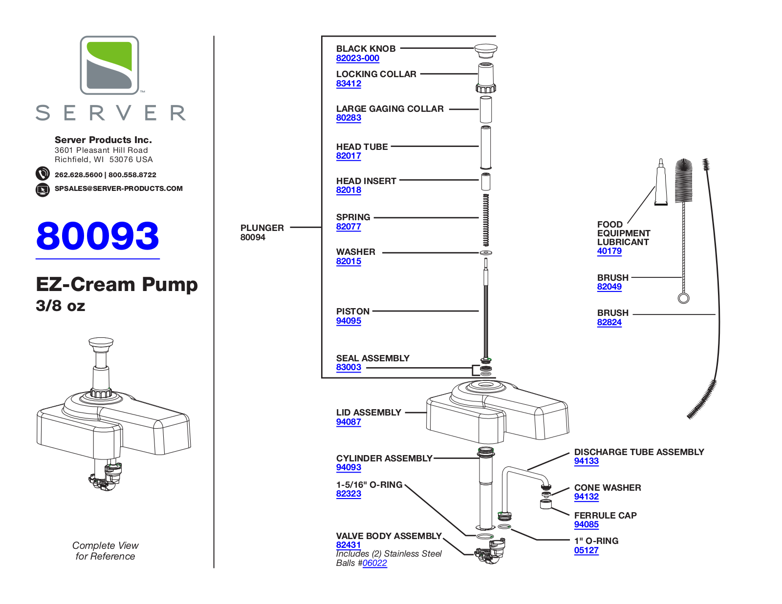 Server 80093 Parts Manual