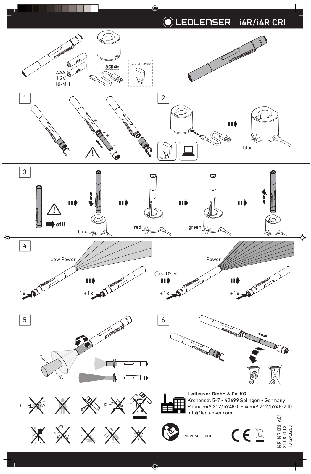 Ledlenser i4R, i4R CRI User guide