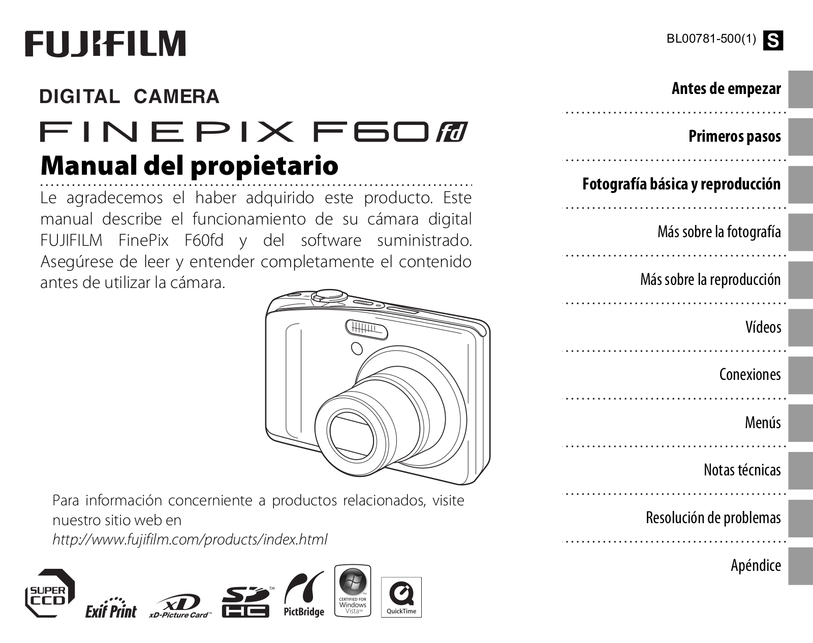 Fujifilm FinePix F60fd User guide