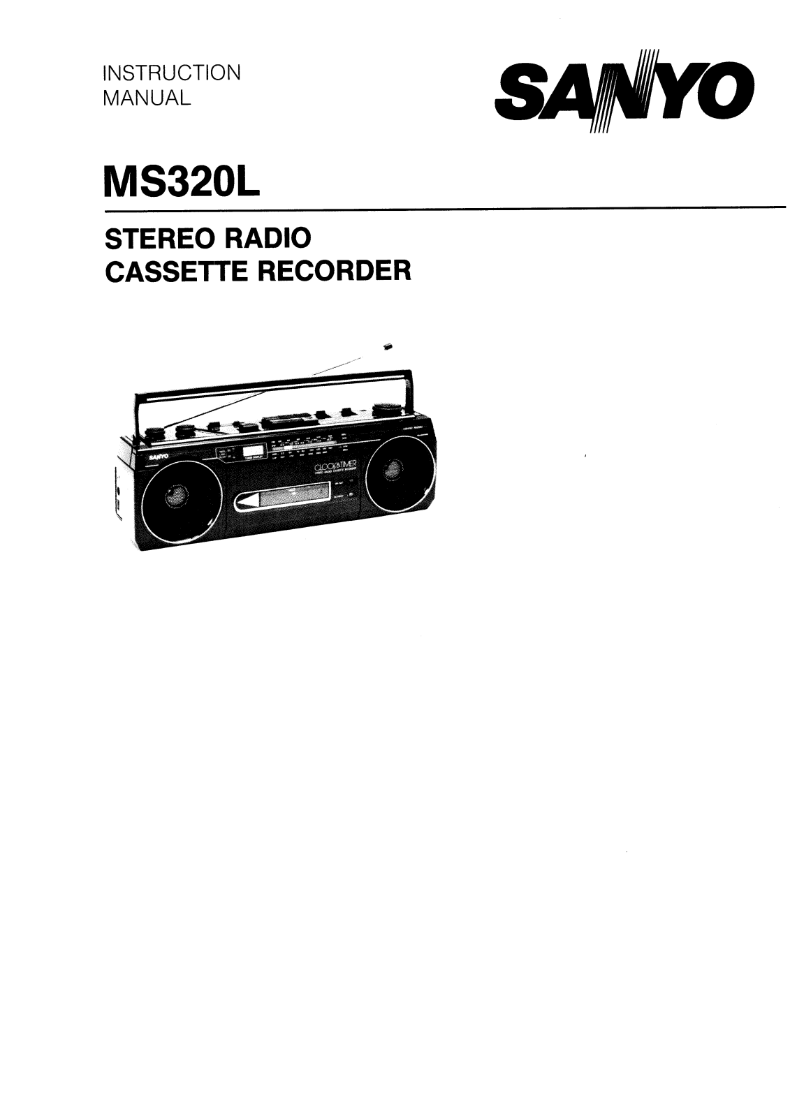 Sanyo MS320L Instruction Manual