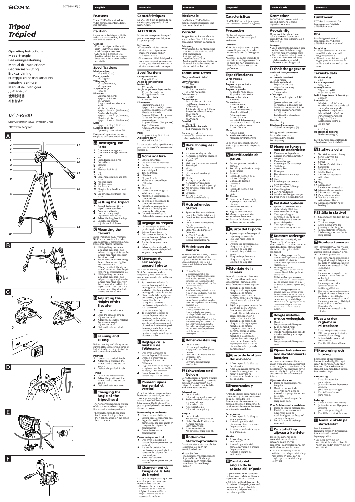 Sony VCT-R640 User Manual