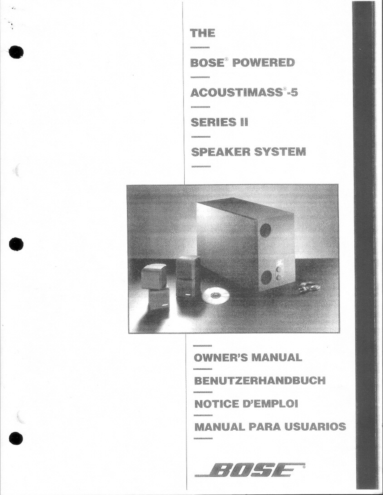 Bose Acoustimass 5PII Owner Manual