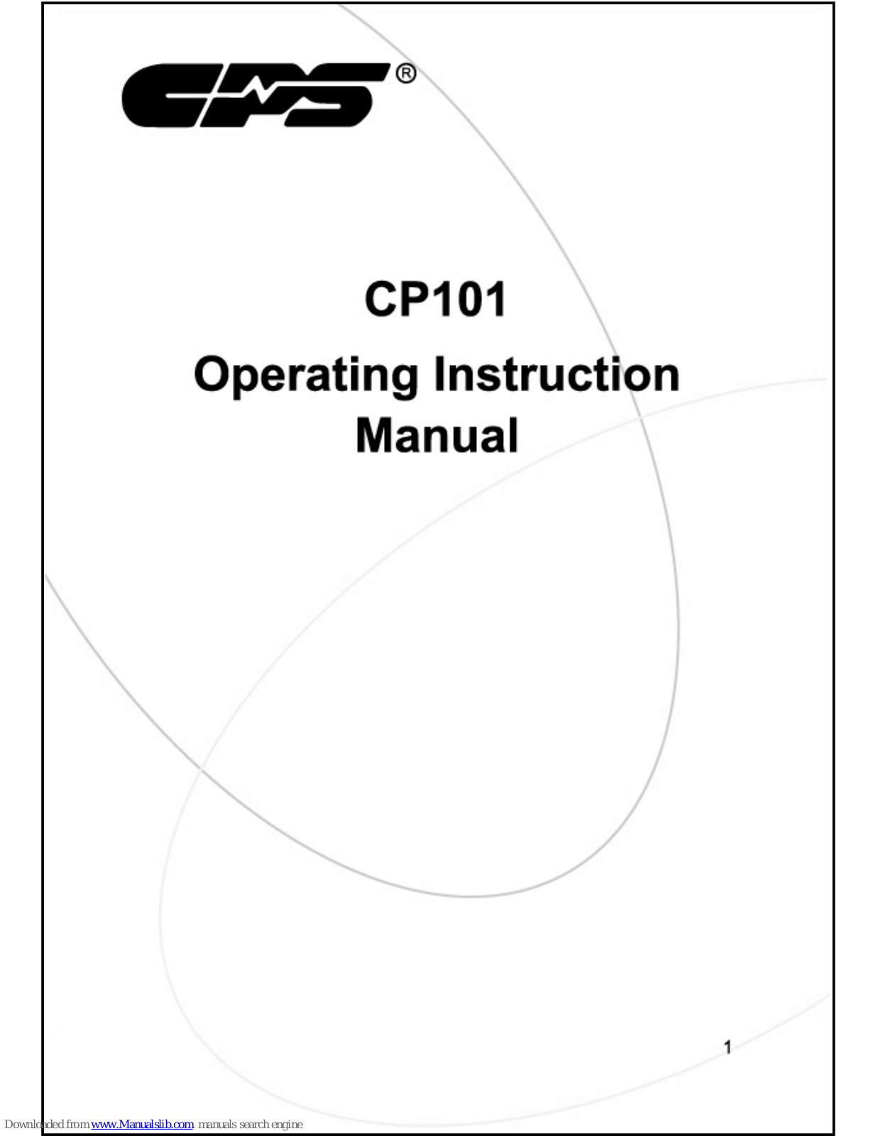 CPS CP101 Operating Instructions Manual