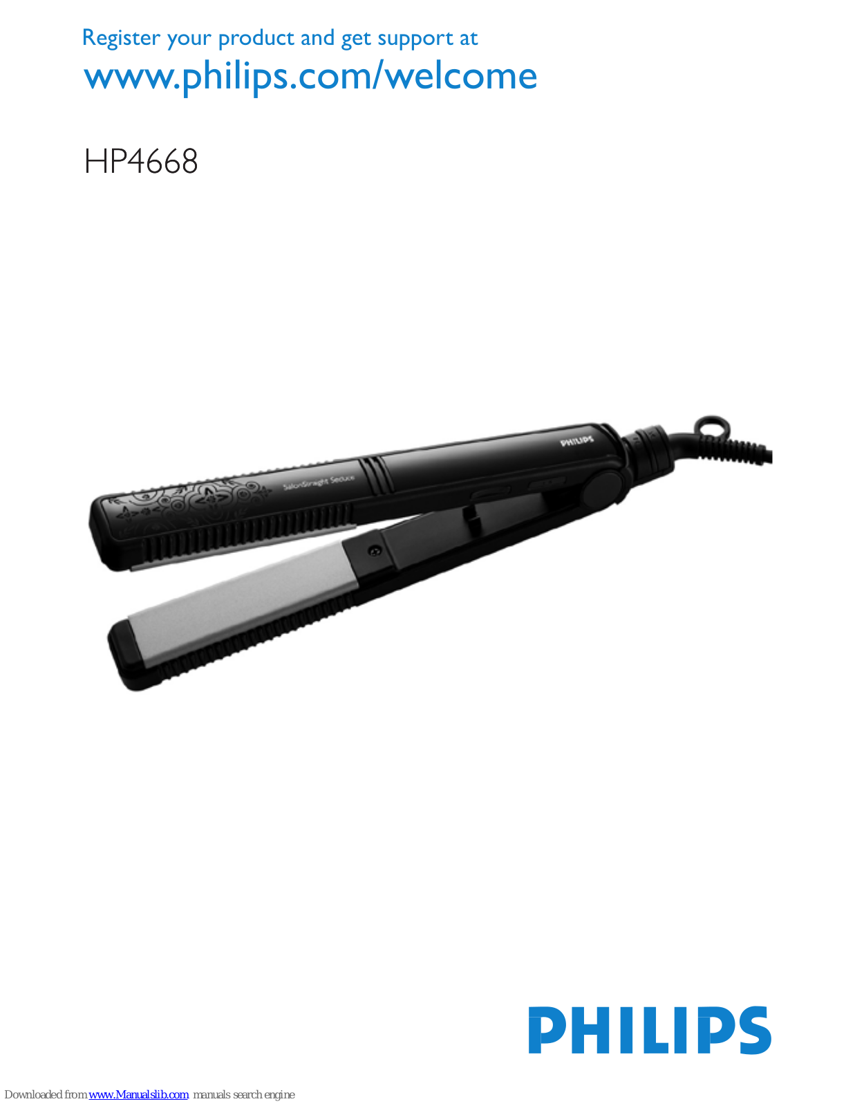 Philips HP4668/29, HP4668/07, SalonStraight Seduce HP4668 User Manual