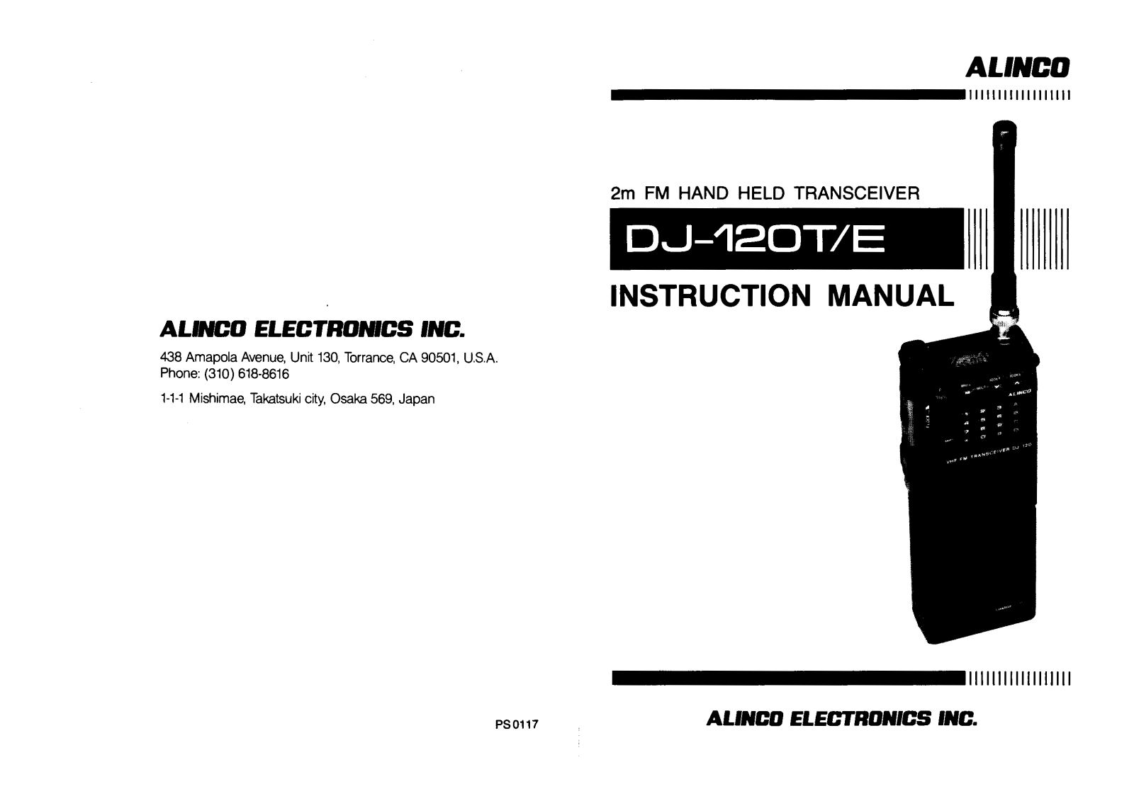 Alinco DJ-120T/E Instruction Manual