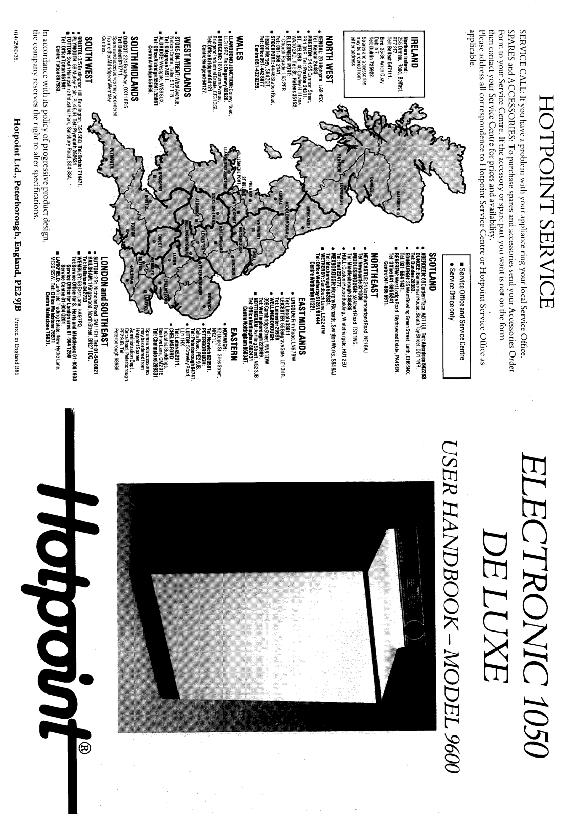 Hotpoint-Ariston HB9600 User Manual