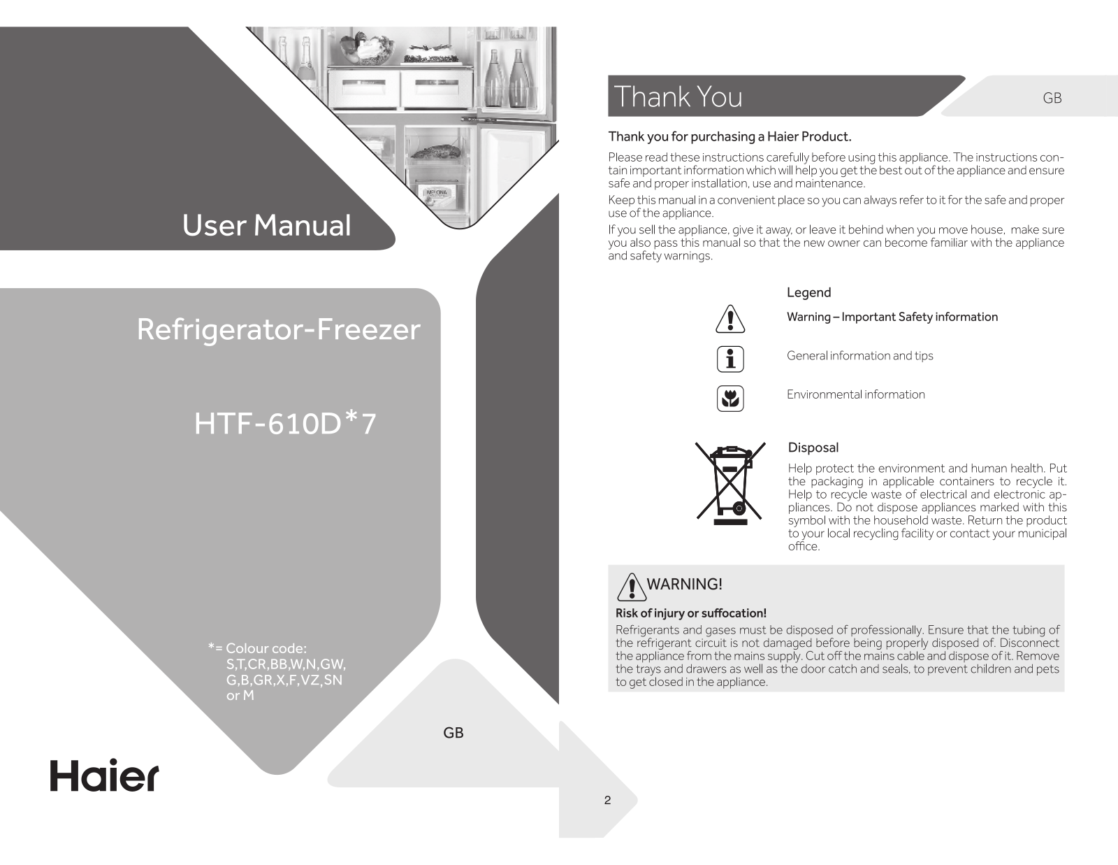 Haier HRF700YCX User Manual