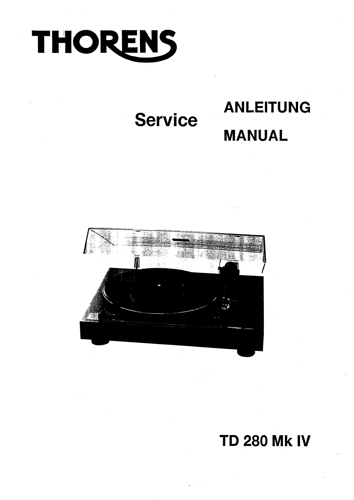 Thorens TD-280 Mk4 Service manual