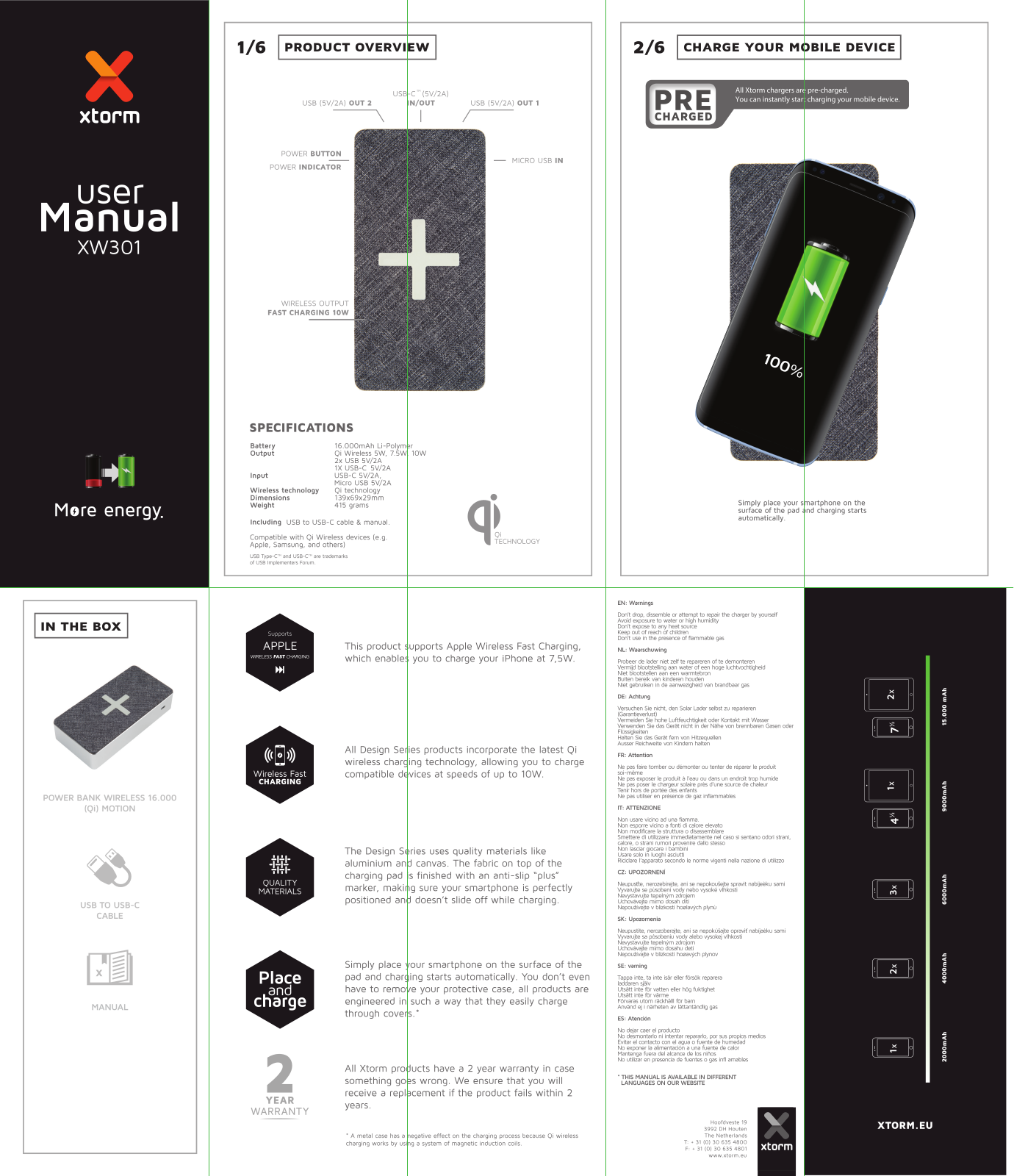 Xtorm by A-Solar XW301 User manual