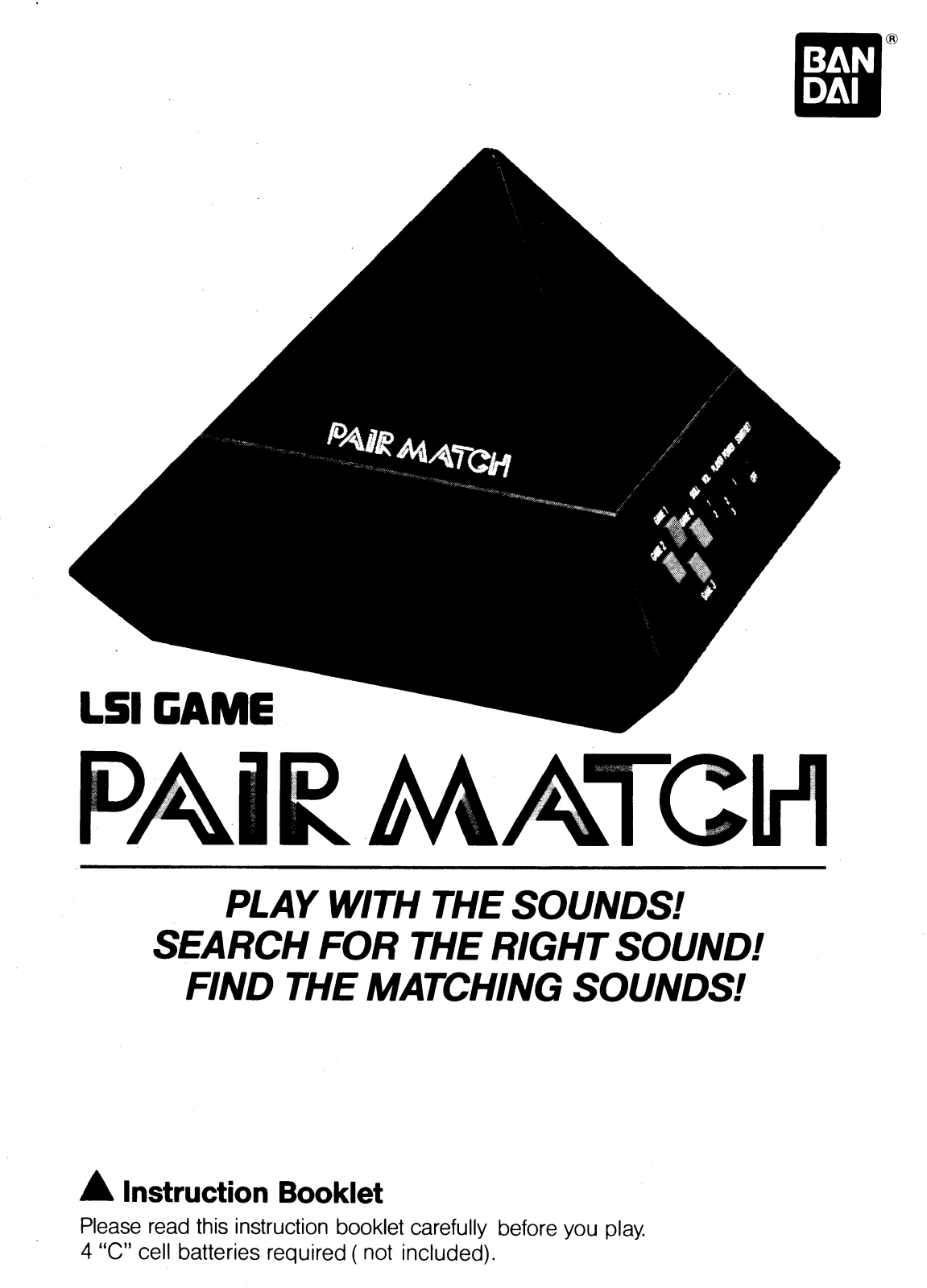 Bandai Pair Match User Guide