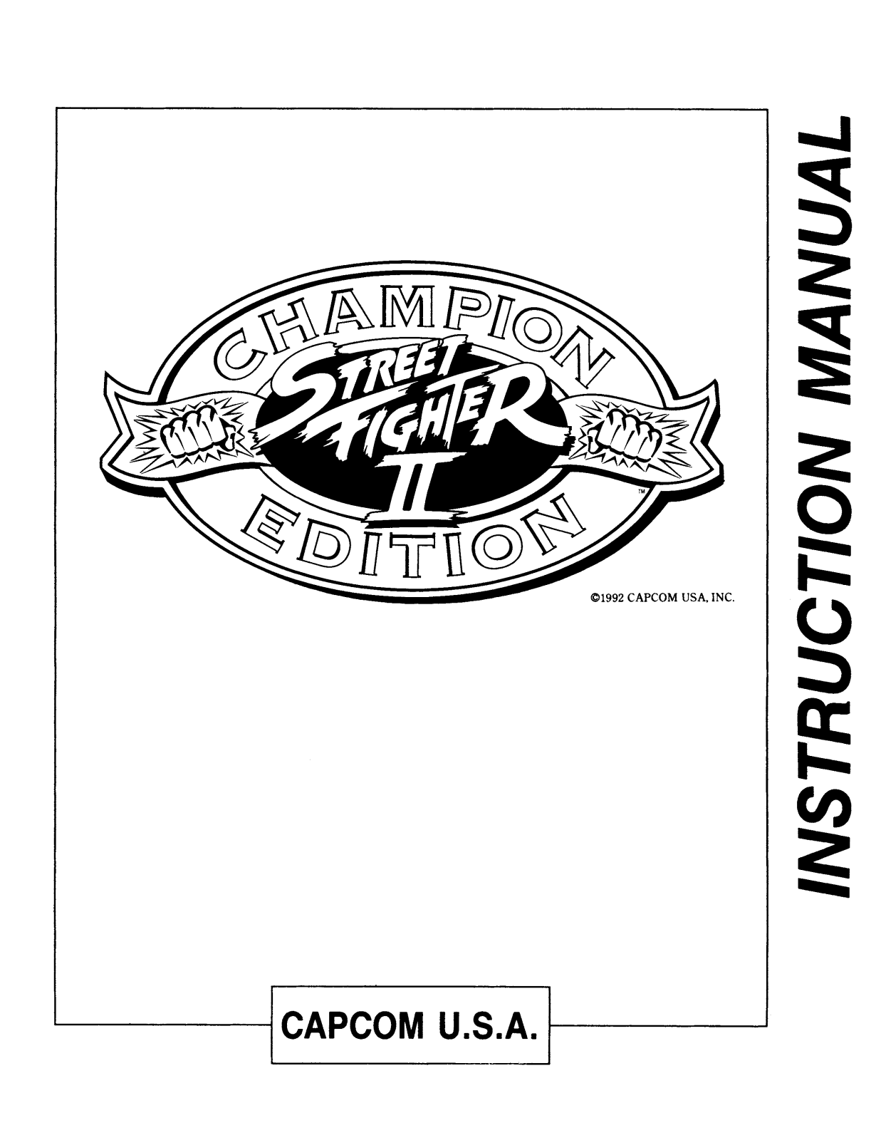 Capcom Street Fighter II Instruction Manual