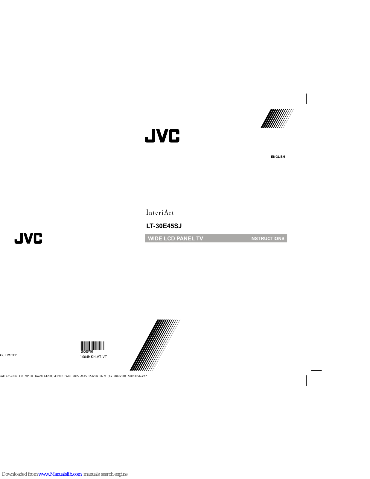 JVC InteriArt 50059704, InteriArt LT-30E45SJ Instructions Manual