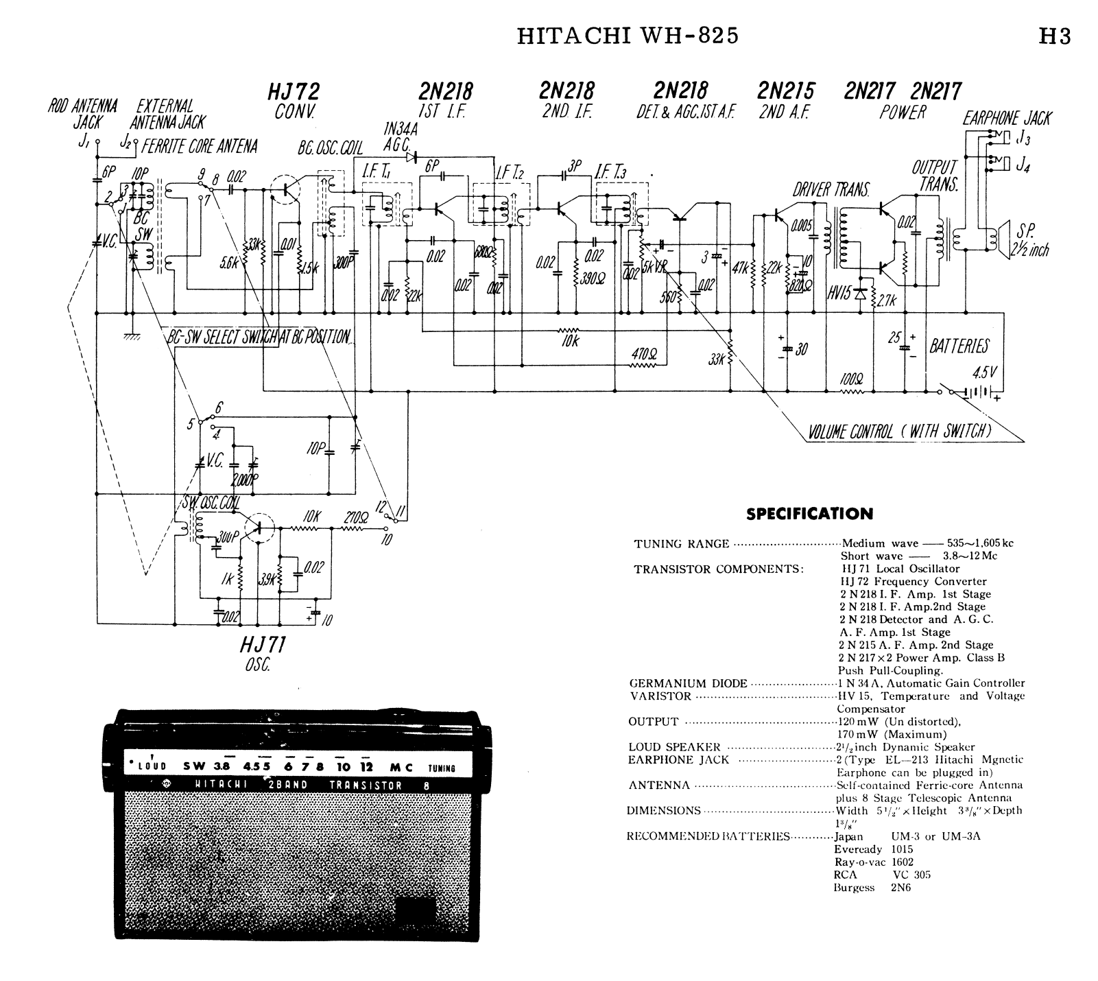 Hitachi WH825 Schematic - ManualMachine.com