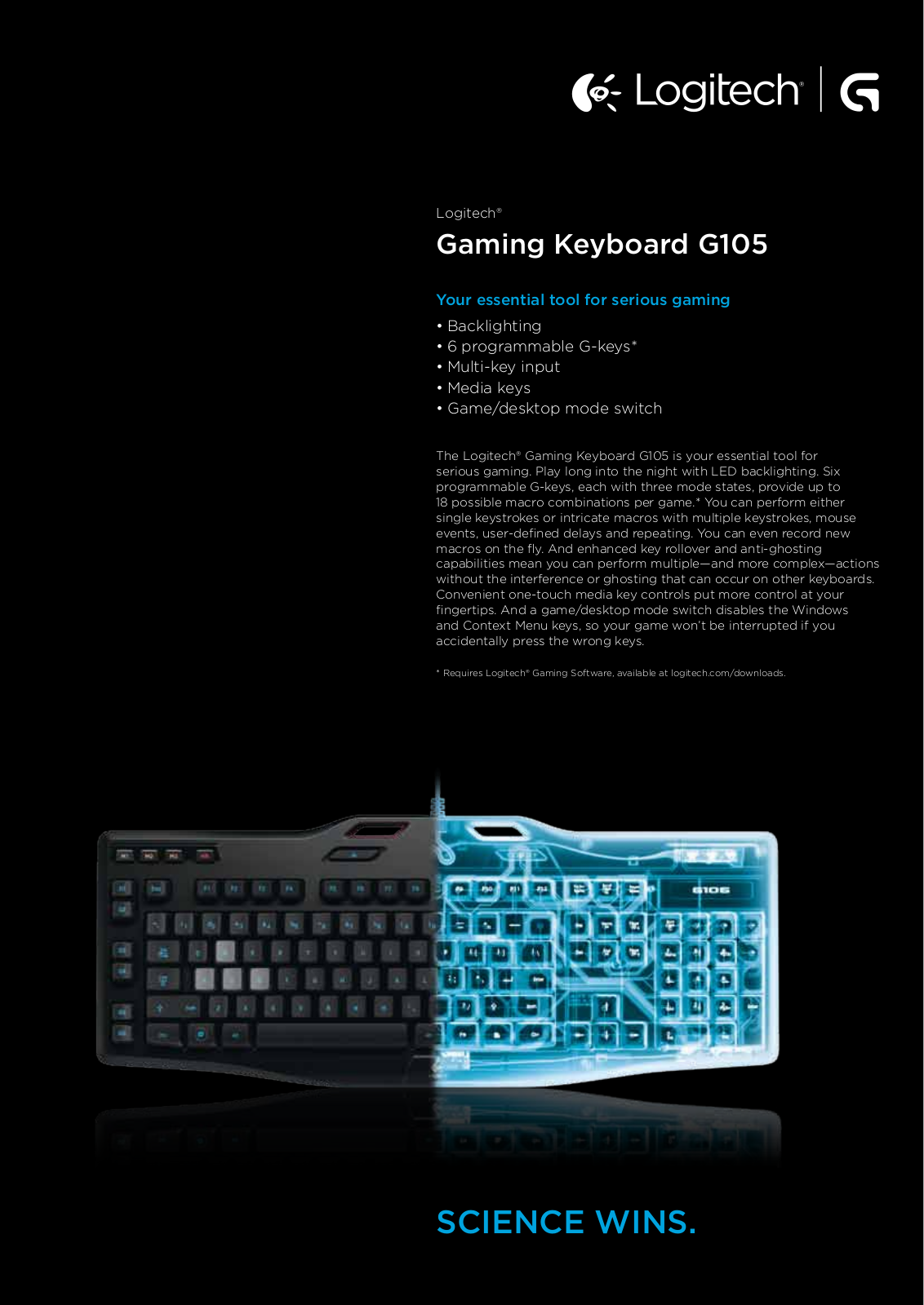 Logitech G105 Instruction manual