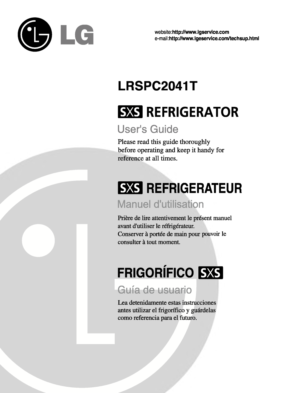 LG LRSPC2041SW User Manual