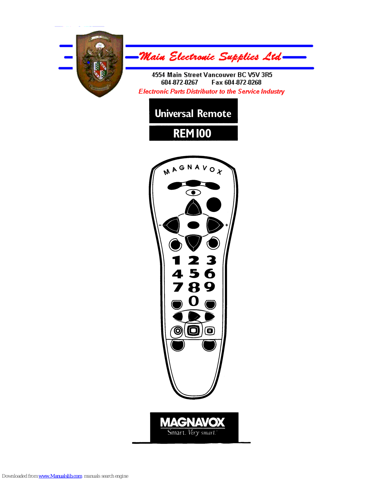 Magnavox REM100 User Manual