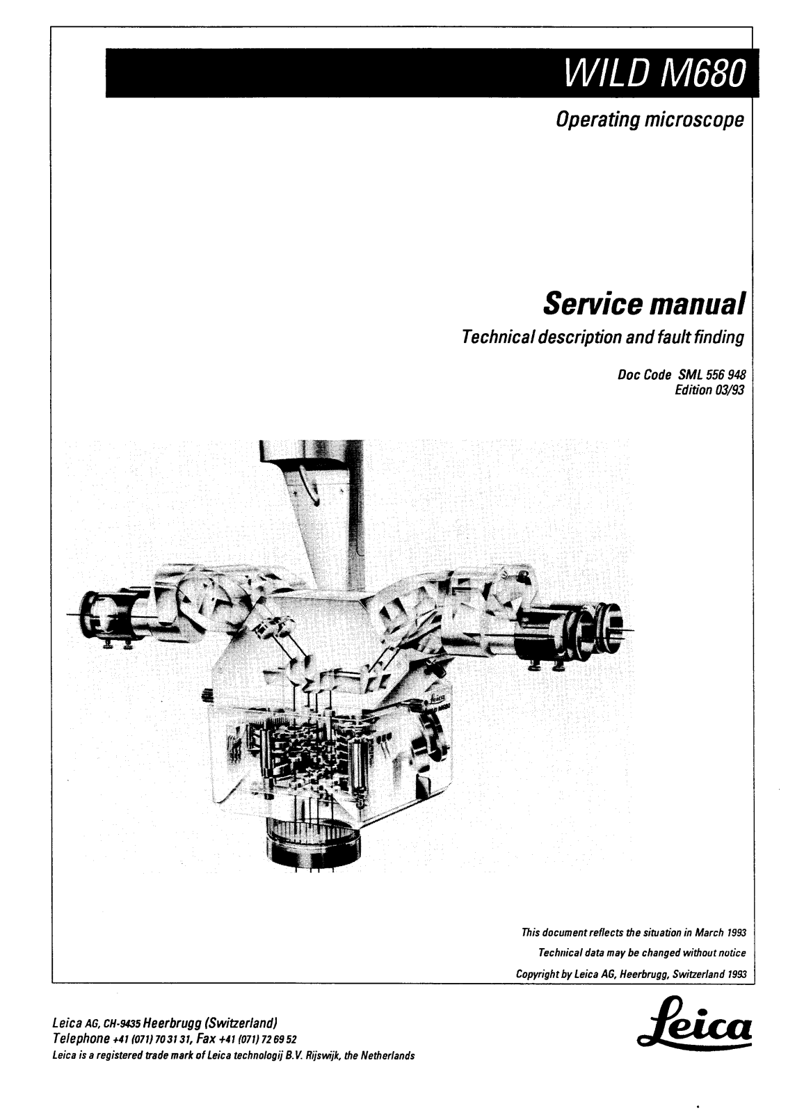 Wild M680 Service Manual