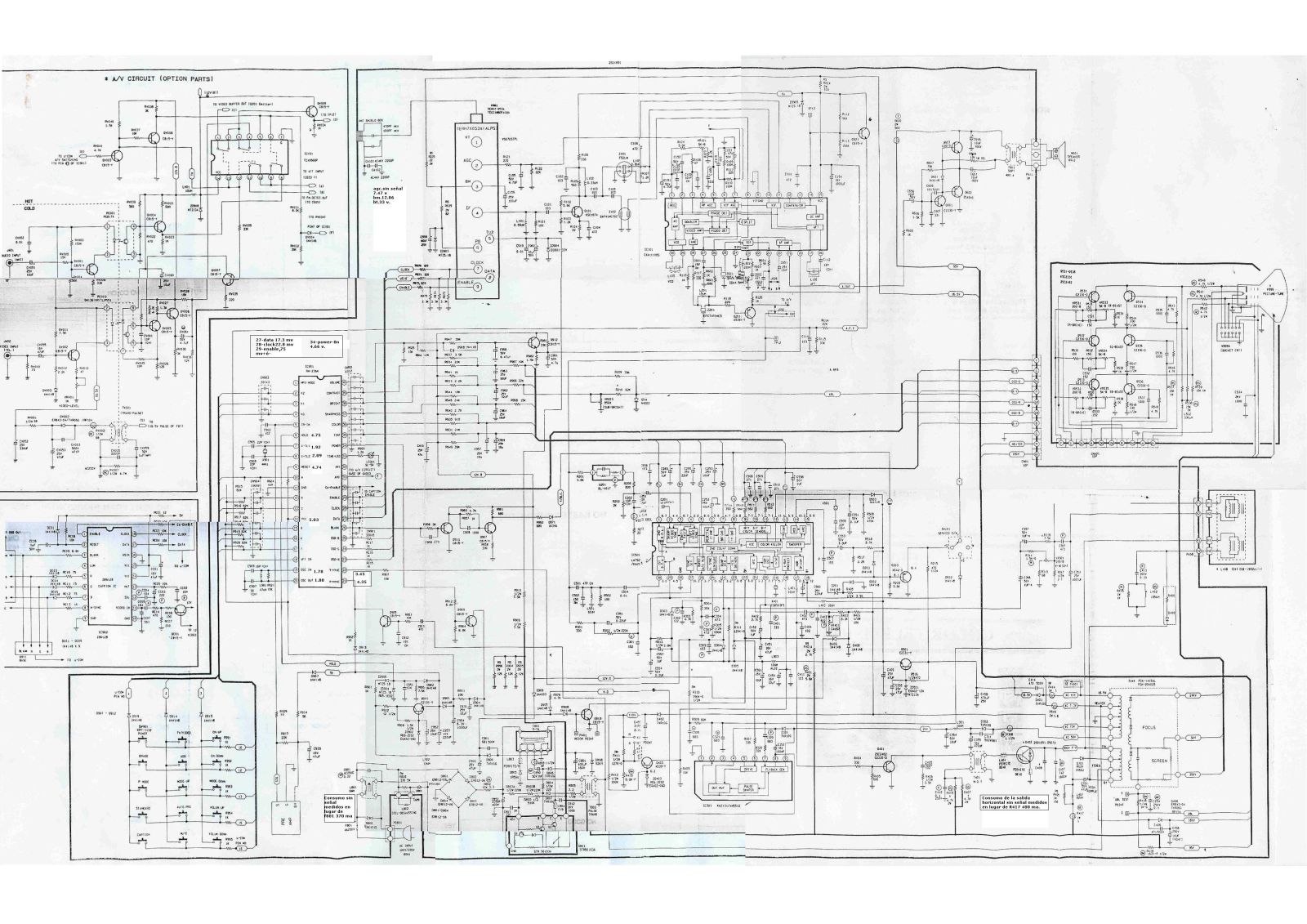 Samsung CT-5071V, CT-5062 Schematic