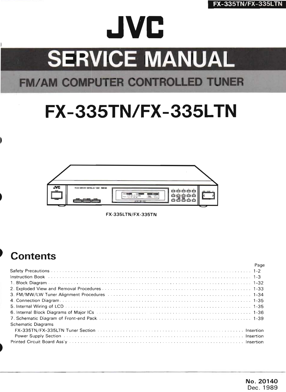 Jvc FX-335-TN Service Manual