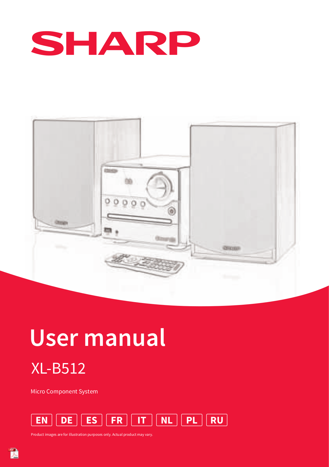 SHARP XL-B512 User Manual