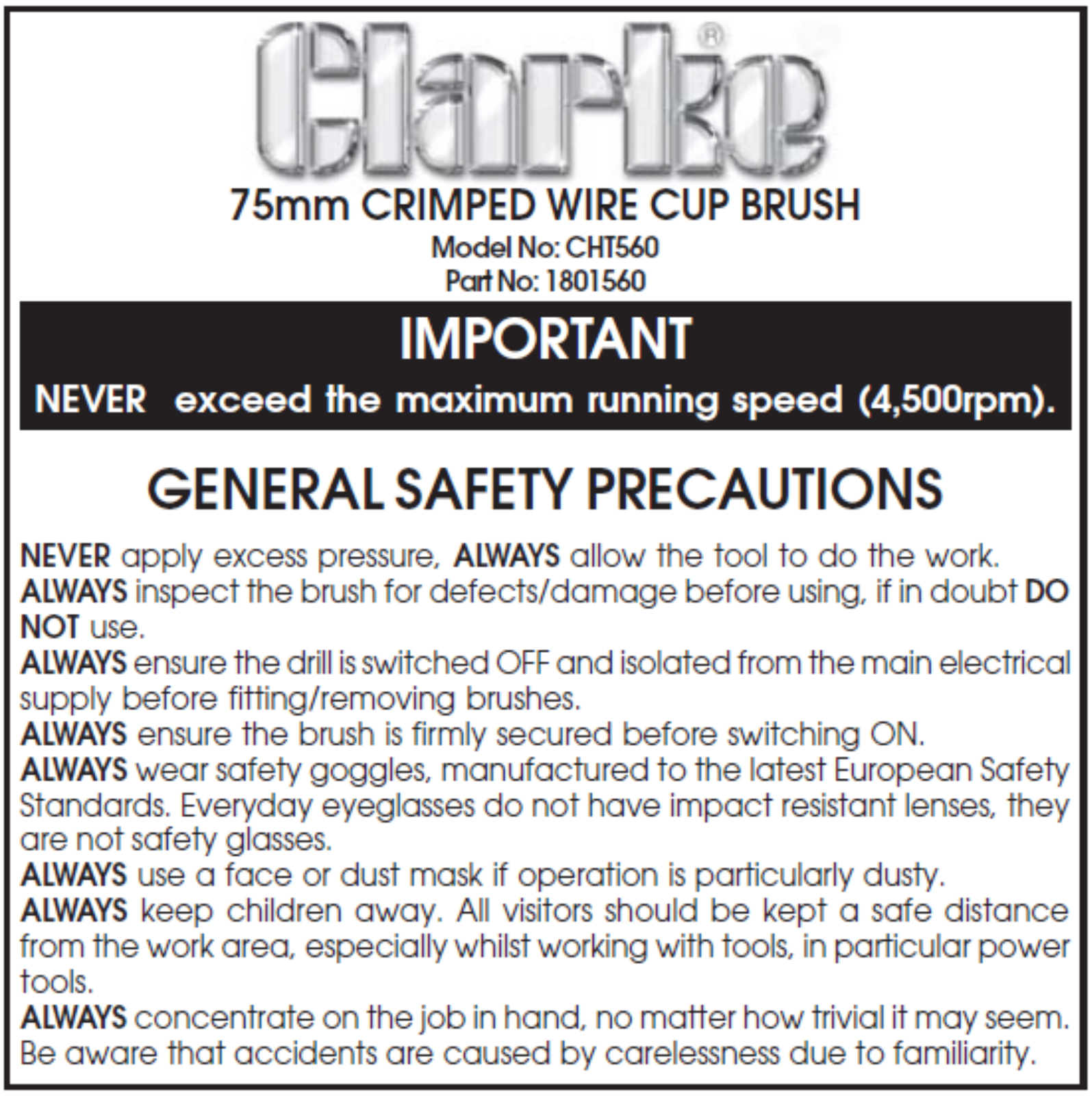 Clarke CHT560 User guide - ManualMachine.com