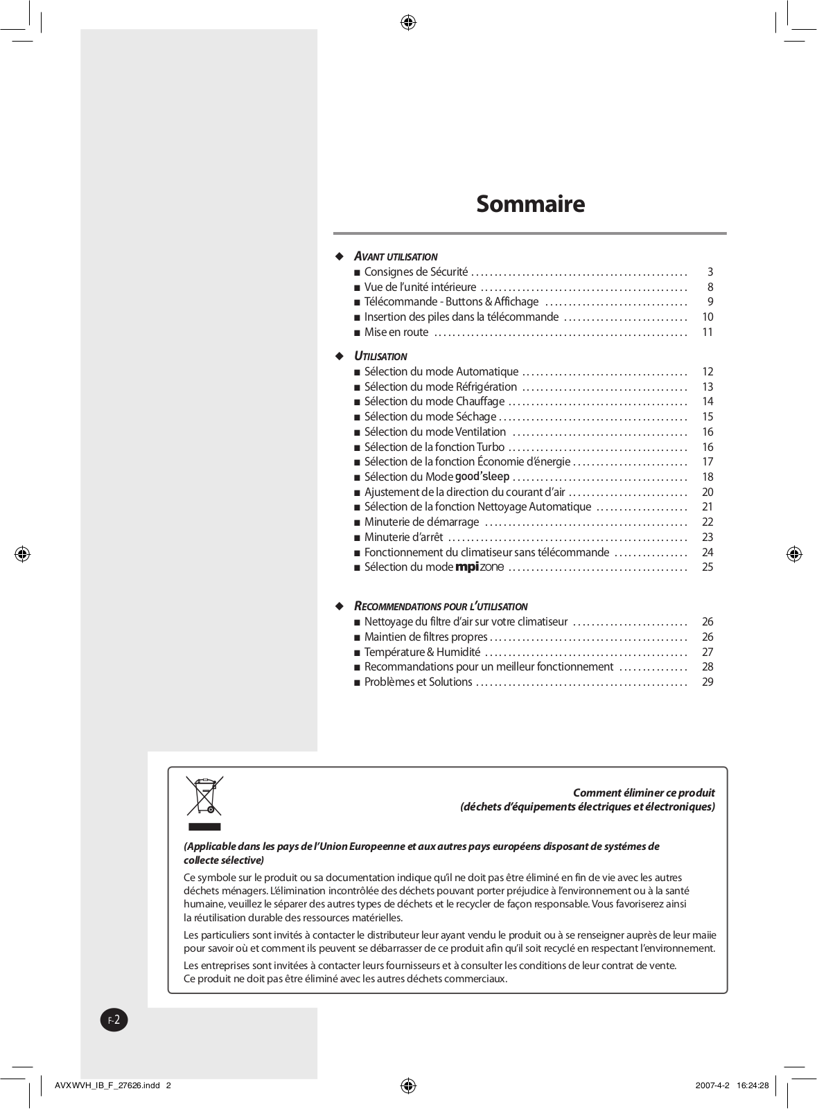 SAMSUNG AV-XWVH028EA, AV-XWVH071EA User Manual