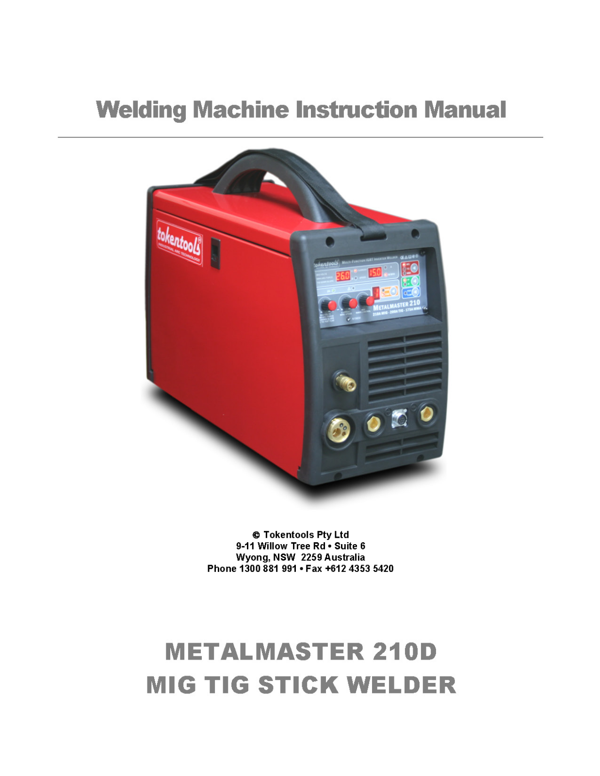 Tokentools Metalmaster 210D Instruction Manual