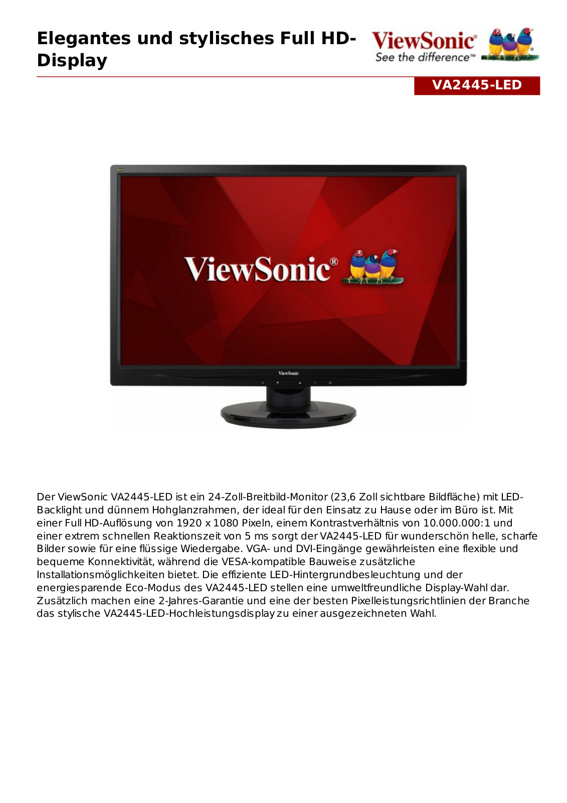 ViewSonic VA2445-LED User Manual