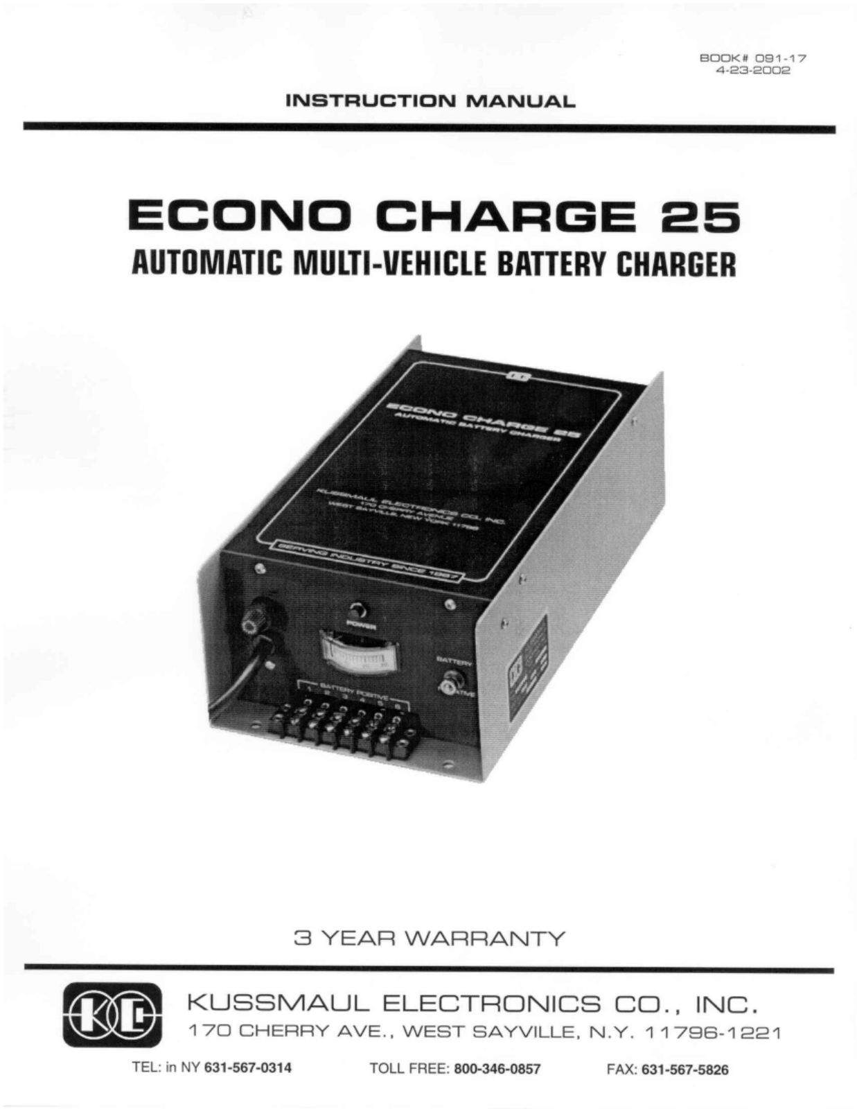 Kussmaul 091-17 User Manual