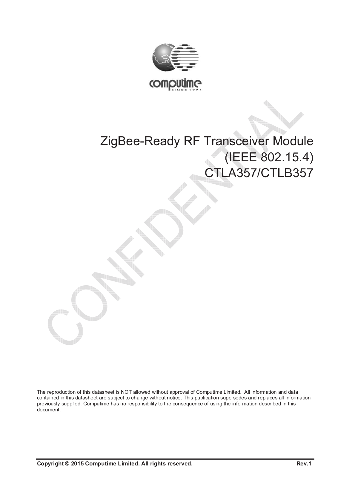 Computime CTLB357 User Manual