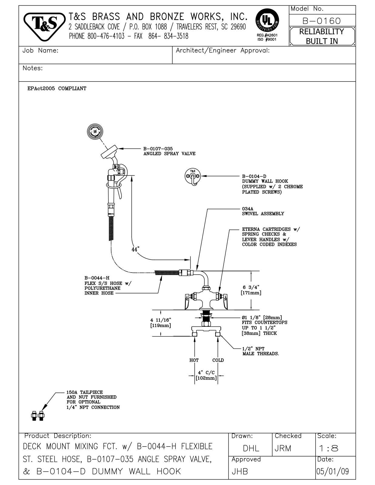 T & S Brass & Bronze Works B-0160 General Manual