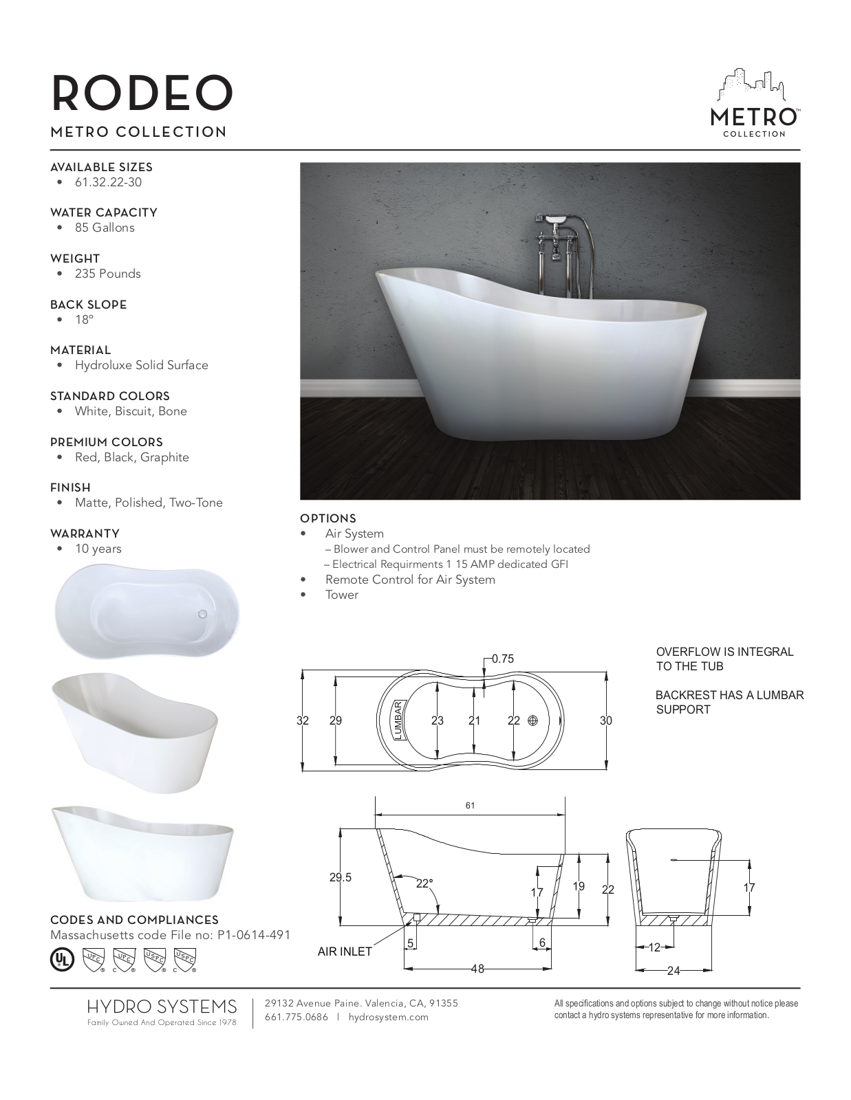 Hydro Systems HYDR2364 Specifications - ManualMachine.com