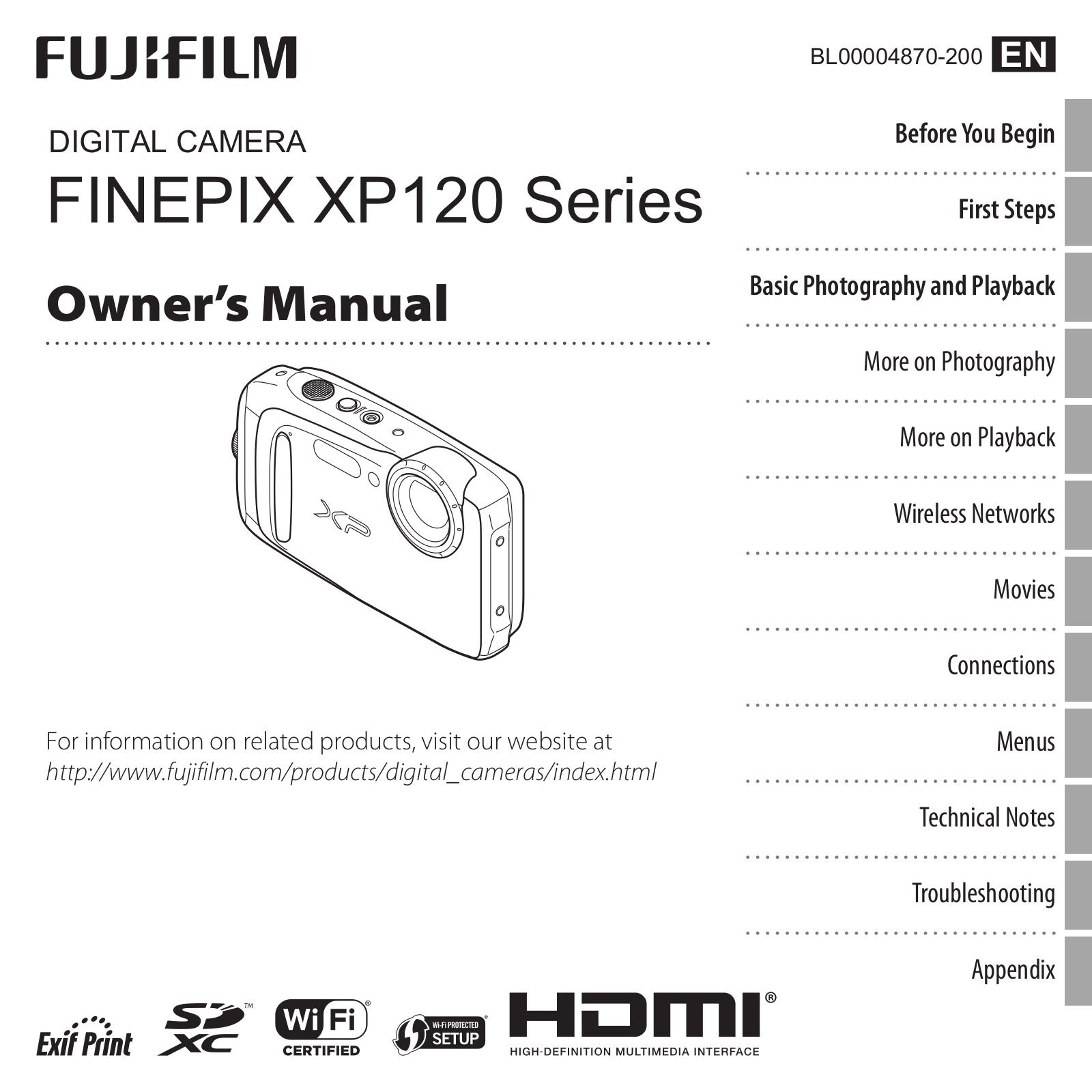 FujiFilm XP120 User Manual