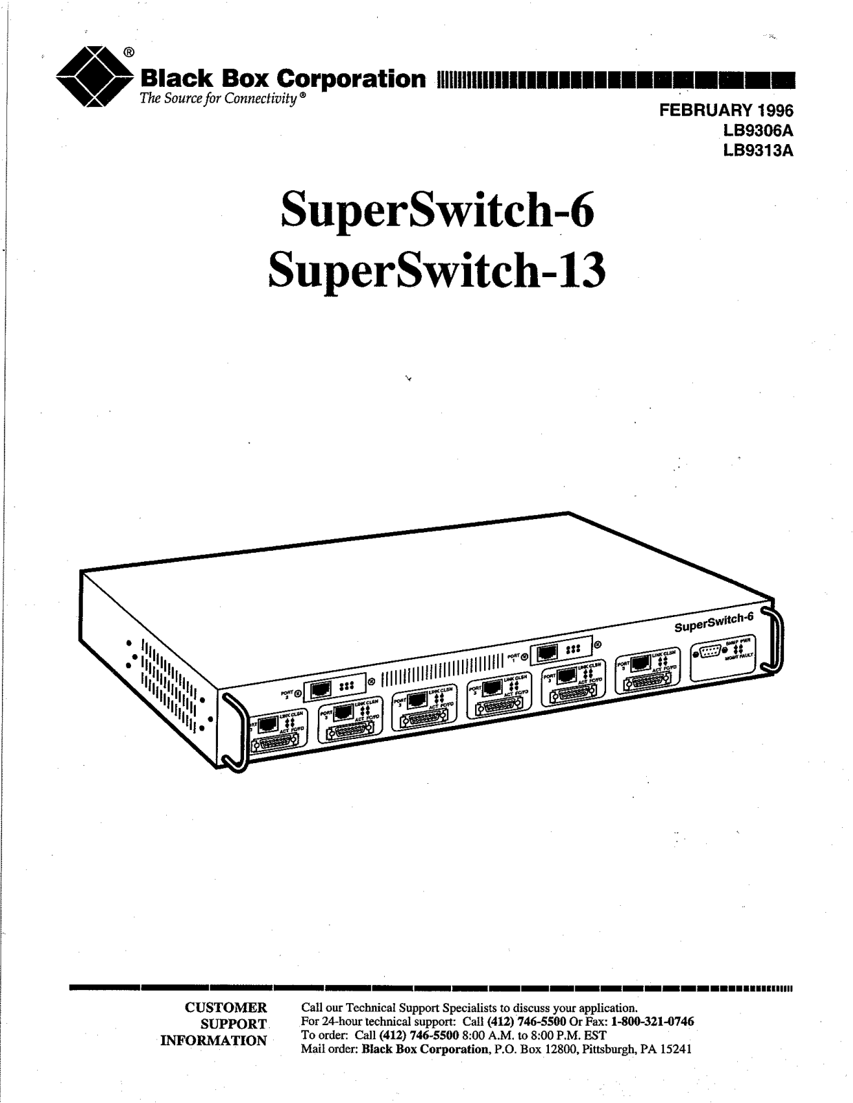 Black Box LB9306A, LB9313A User Manual