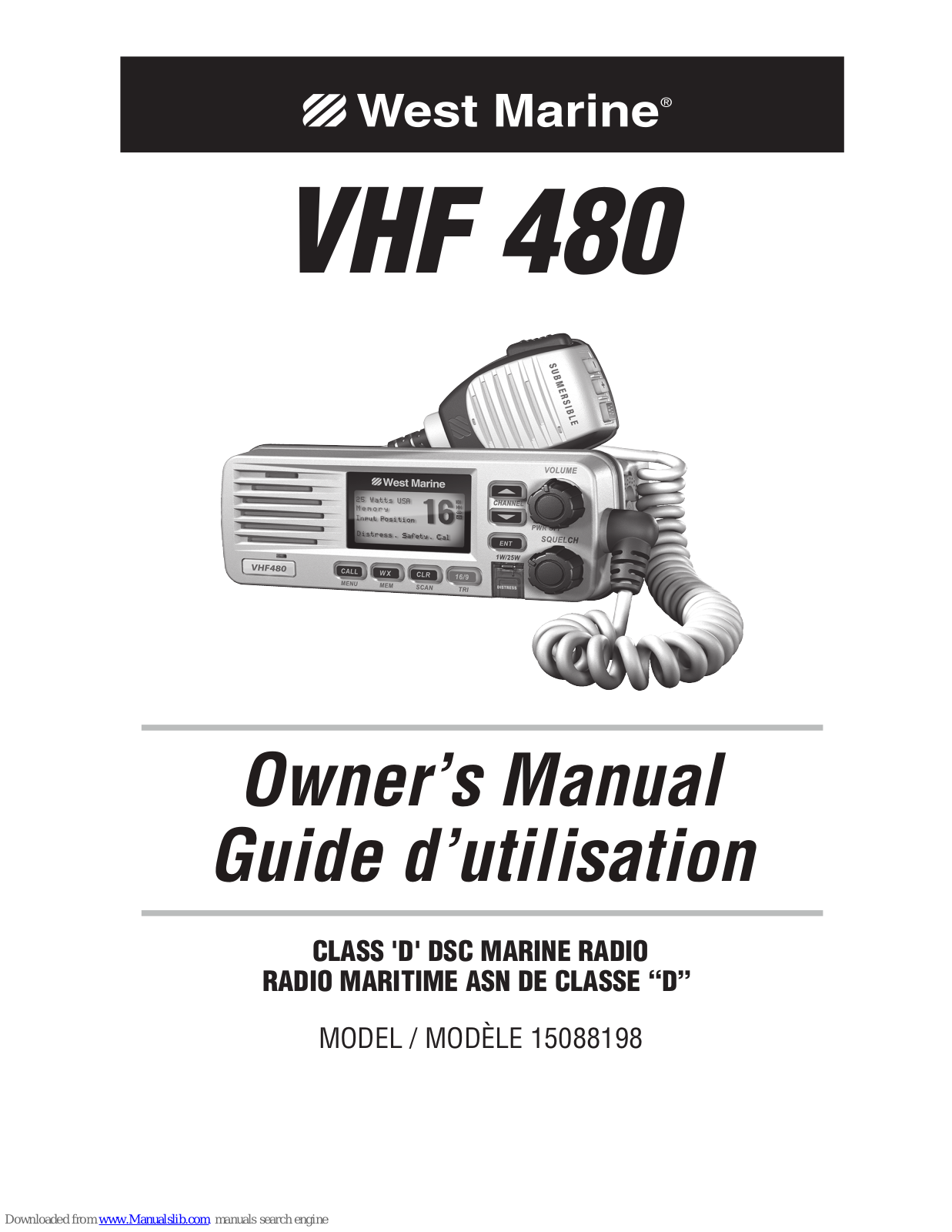 West Marine VHF 480, 15088198 Owner's Manual