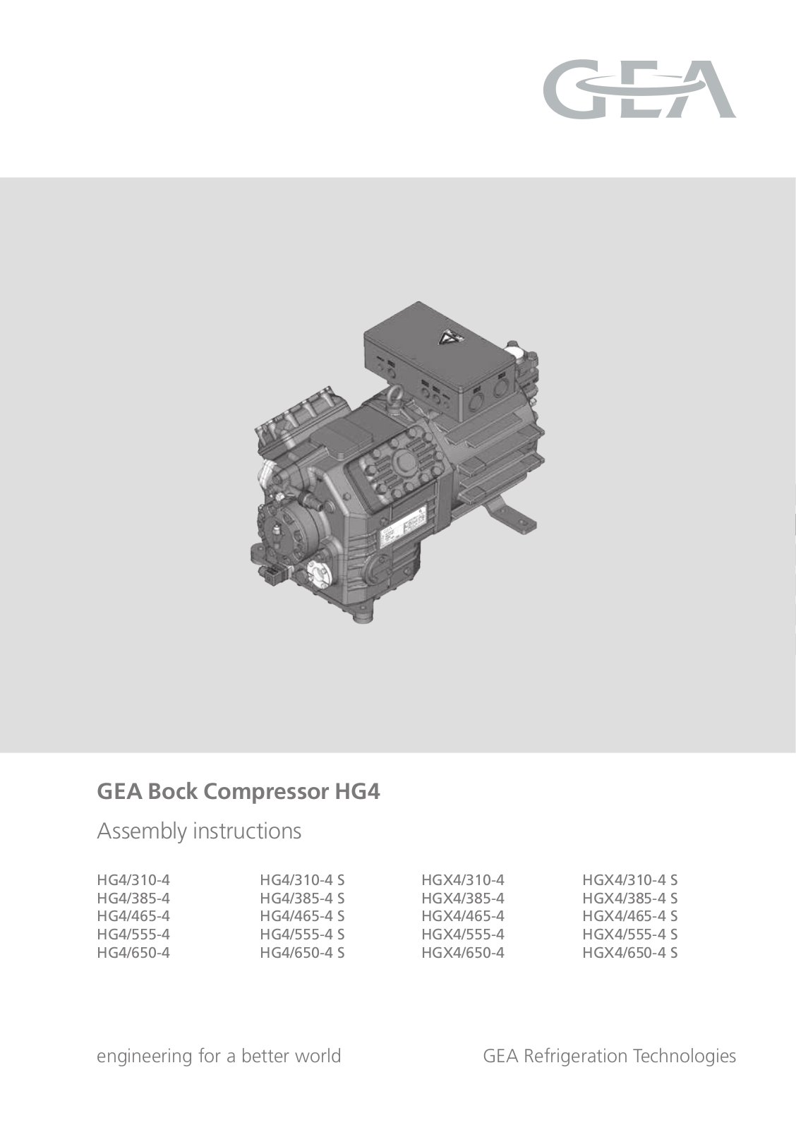 GEA Bock HG4 User Manual