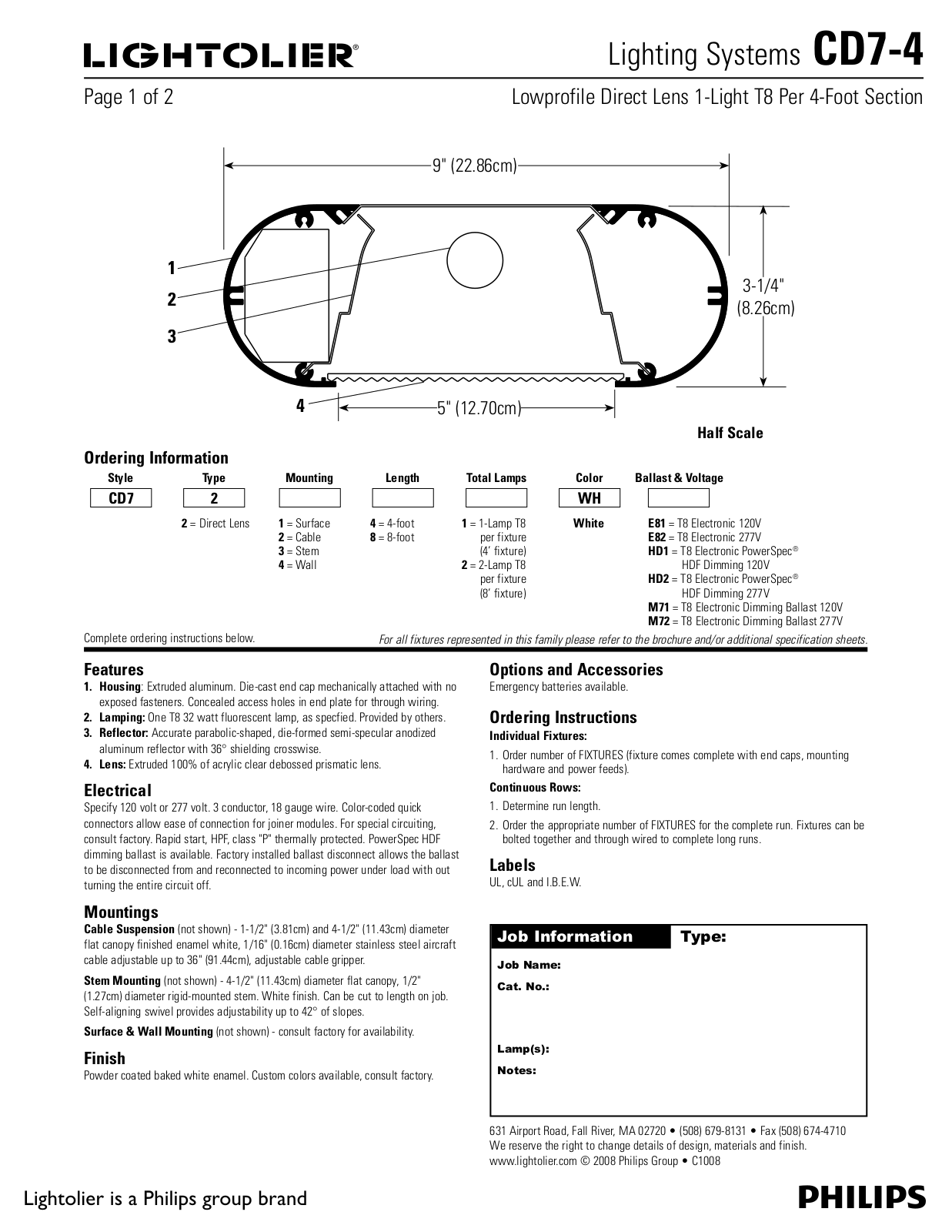 Lightolier CD7-4 User Manual