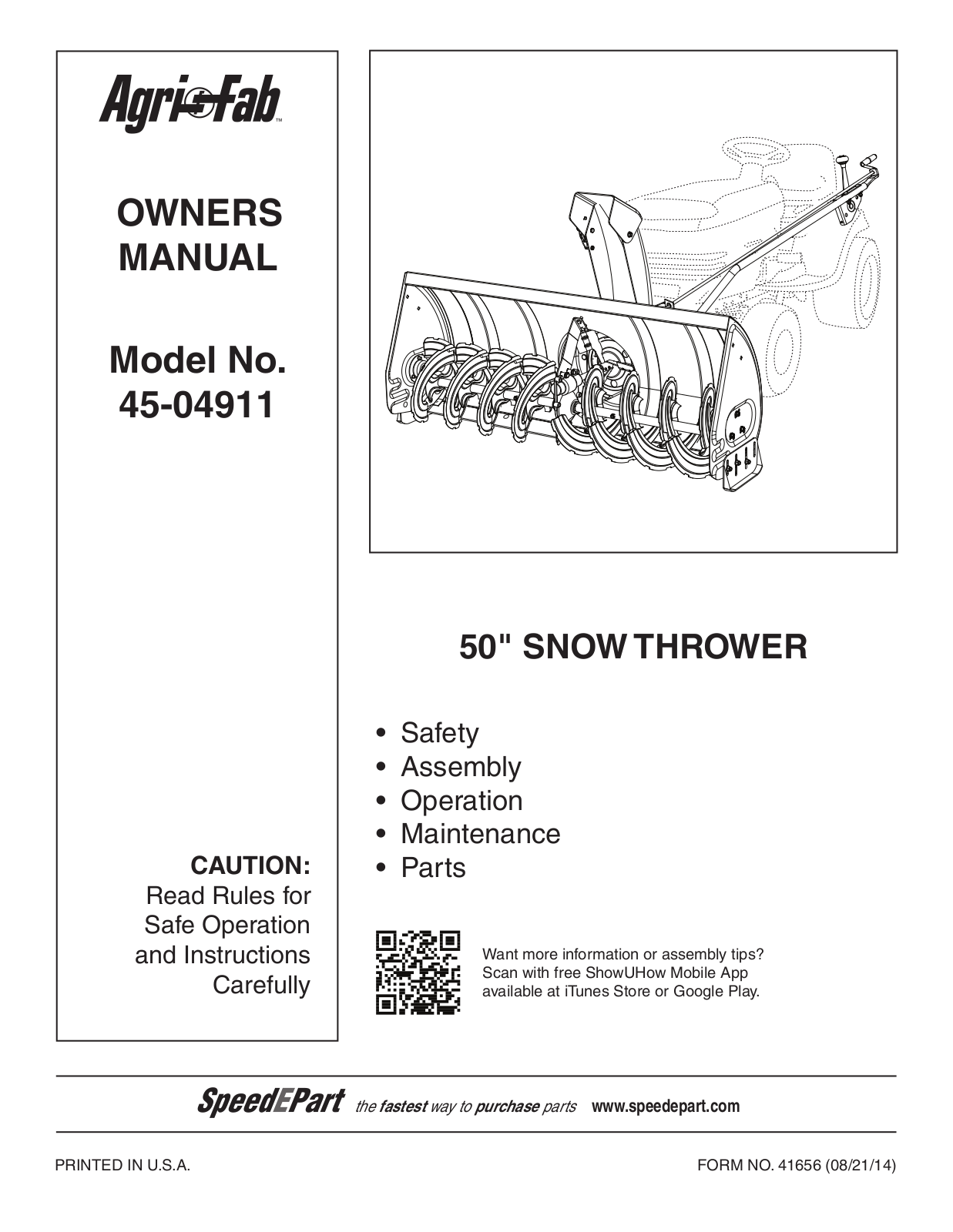 Craftsman 45-04911 Owner's Manual