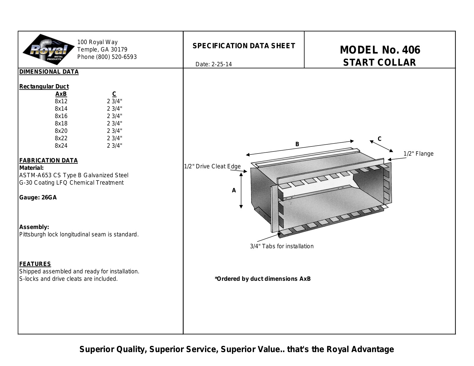 Royal Way 406 User Manual