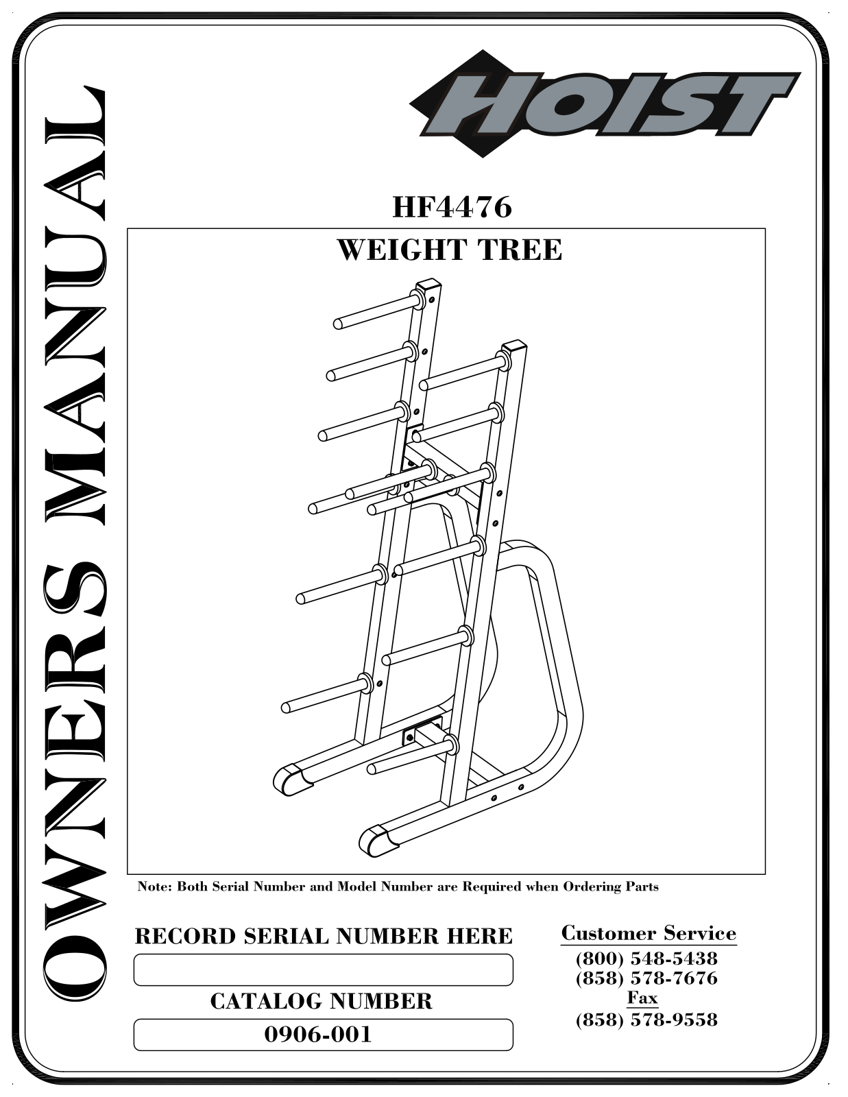 Hoist Fitness HF4476 User Manual