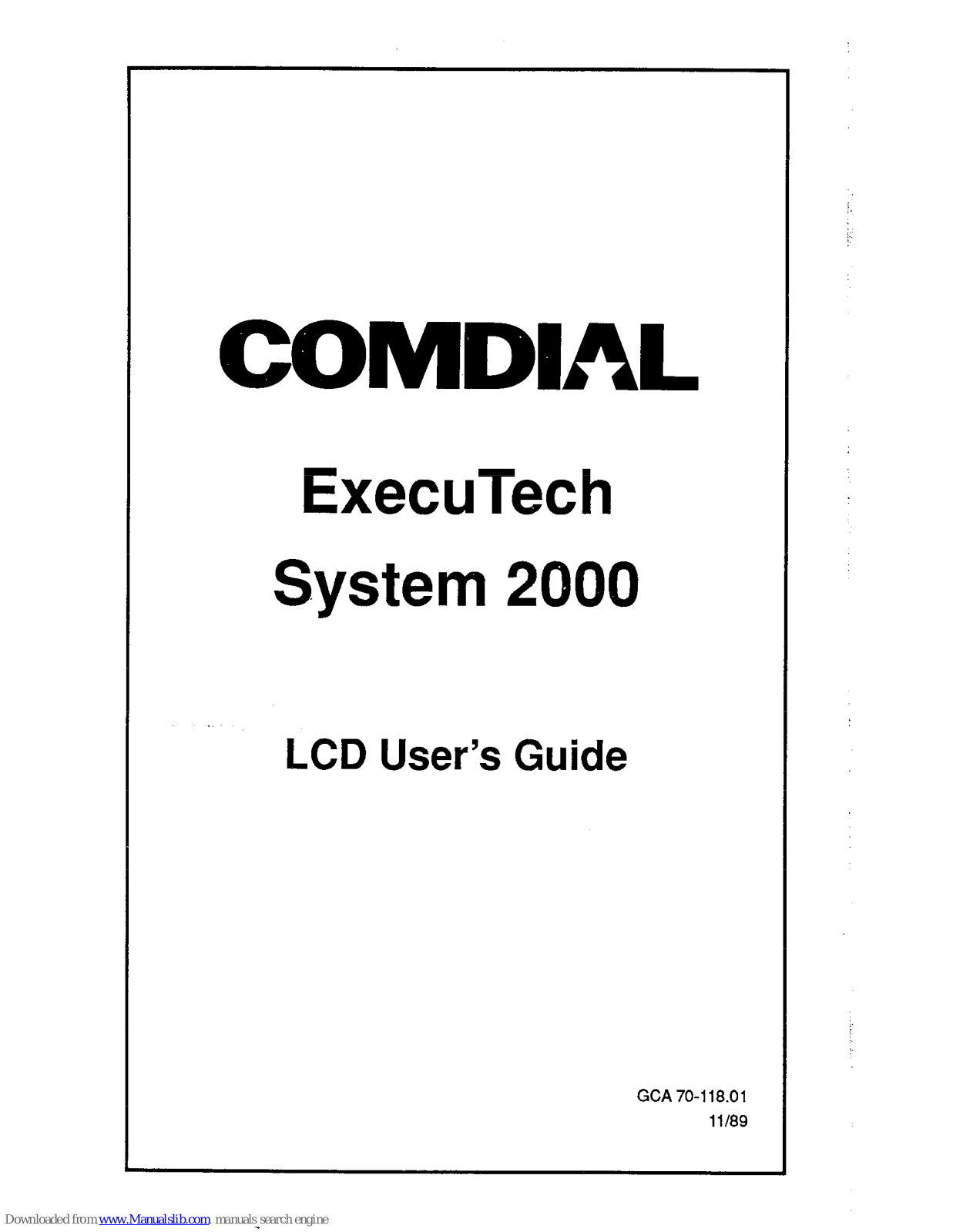 Comdial ExecuTech System 2000 User Manual - ManualMachine.com