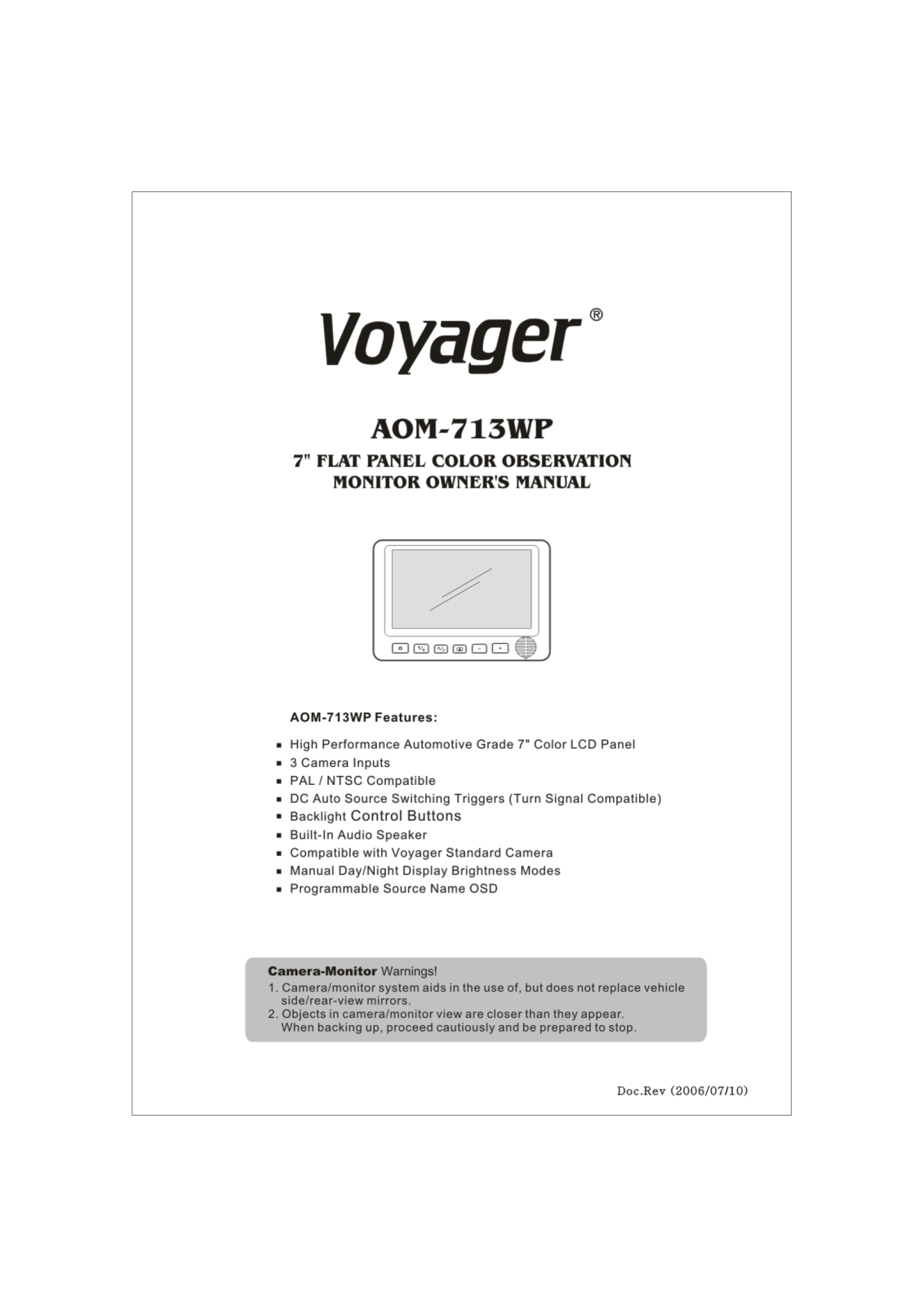 Voyager AOM-713WP User Manual